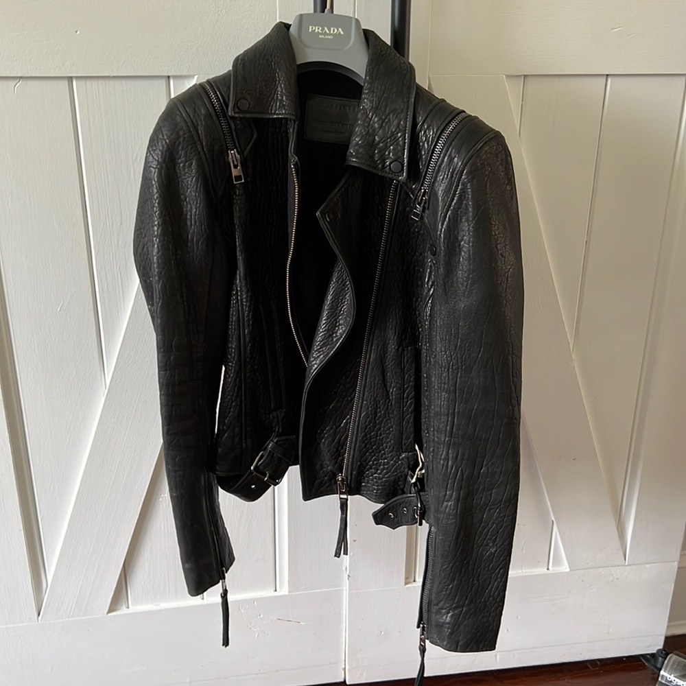 AllSaints leather jacket, size US 8. In excellent condition, hardly worn.